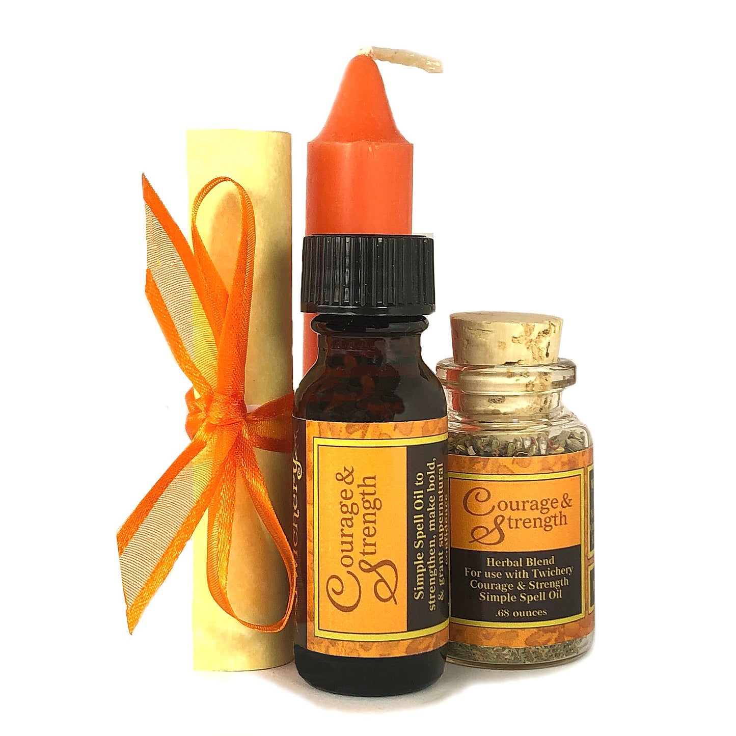 Kit de hechizos simples de coraje y fuerza, con instrucciones sencillas, completo y fácil