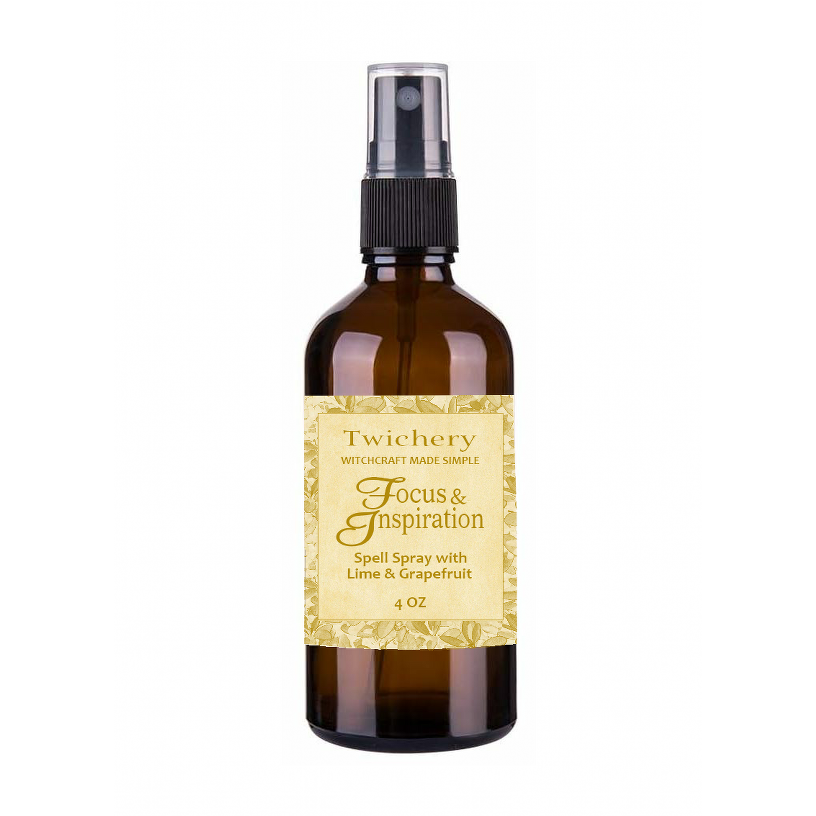 Focus & Inspiration Spell Spray (4oz) Clarity, Creativity, Mental Acuity, Clear Memories