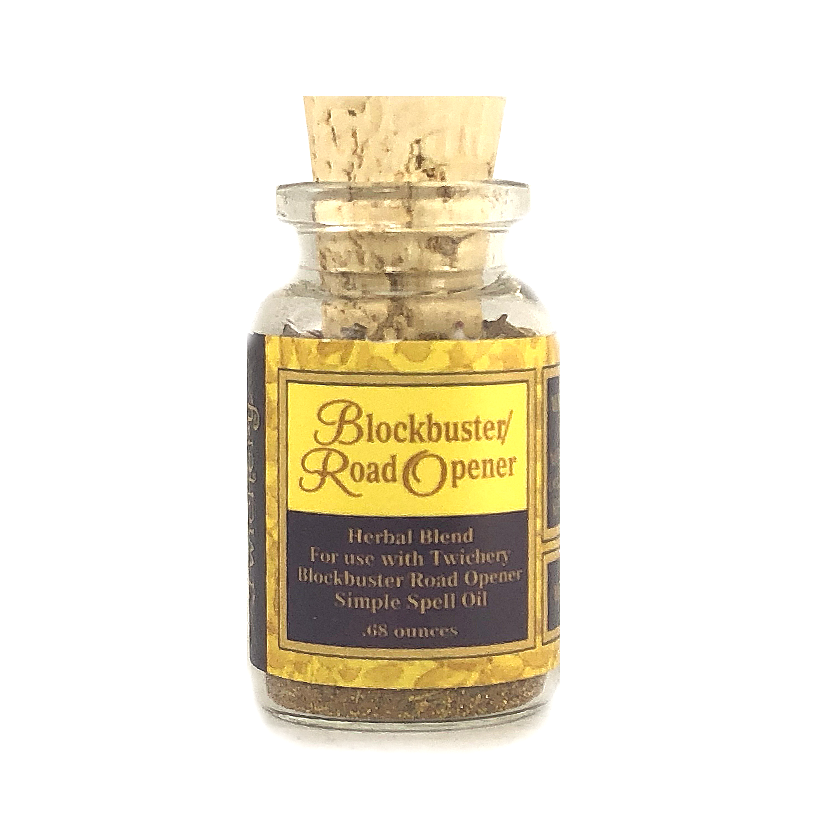 Twichery Blockbuster/Road Opener is for breaking through obstacles and clearing the pathway before you. Goal setting. Overcoming difficulties. Hoodoo, Voodoo, Wicca, Pagan, Witchcraft, Santeria