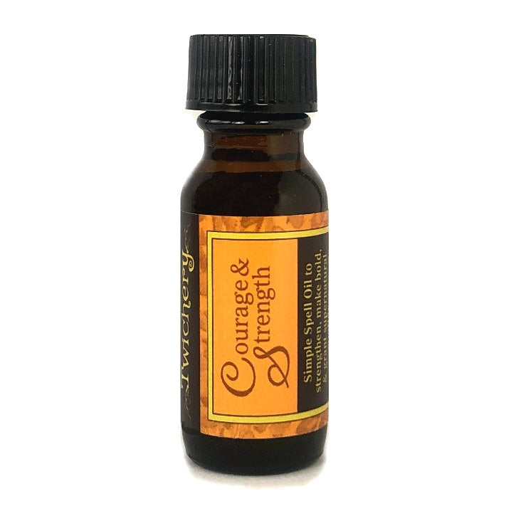 Twichery Courage & Strength Quikspell Oil is for strengthening you spiritually and with great energy during times of trial or of questing. Hoodoo, voodoo, wicca, pagan, Twichery is Witchcraft Made Simple