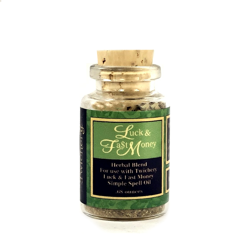Twichery Luck & Fast Money Herbal is for drawing luck, money, prosperity, quick results. Hoodoo, Voodoo, Wicca, Pagan, Candle Dressing, Spell Crafting, Witchcraft, Santeria