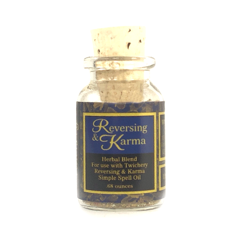 Twichery Reversing & Karma Herbal. Candle dressing for reversing others' spells and sending them back to where they came from. Hoodoo, Voodoo, Wicca, Pagan, Witchcraft, Santeria