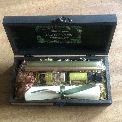 Wealth & Prosperity Spell Gift Box--With Simple Instructions--Complete and Easy (WOOD BOX)