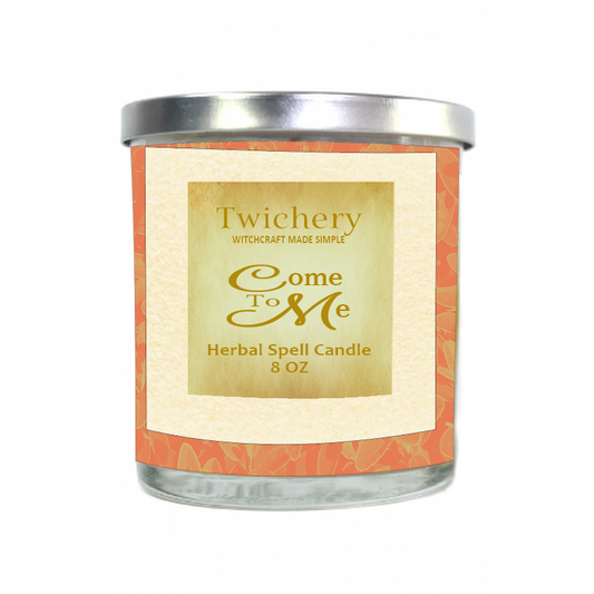 Twichery Come To Me Spell Candle for Tender Romance, Attraction, Matchmaking