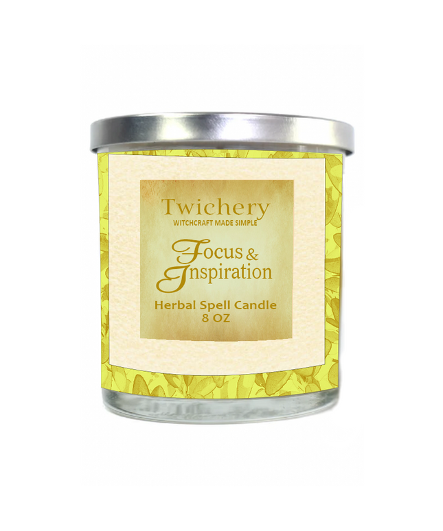 Twichery Focus & Inspiration Spell Candle for Clear Thinking, Concentration