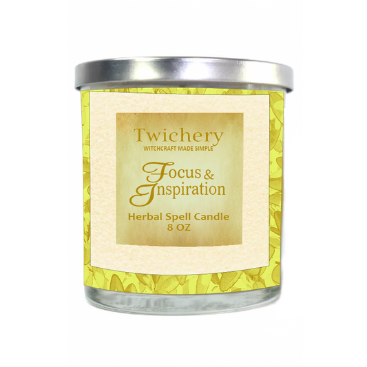 Twichery Focus & Inspiration Spell Candle for Clear Thinking, Concentration