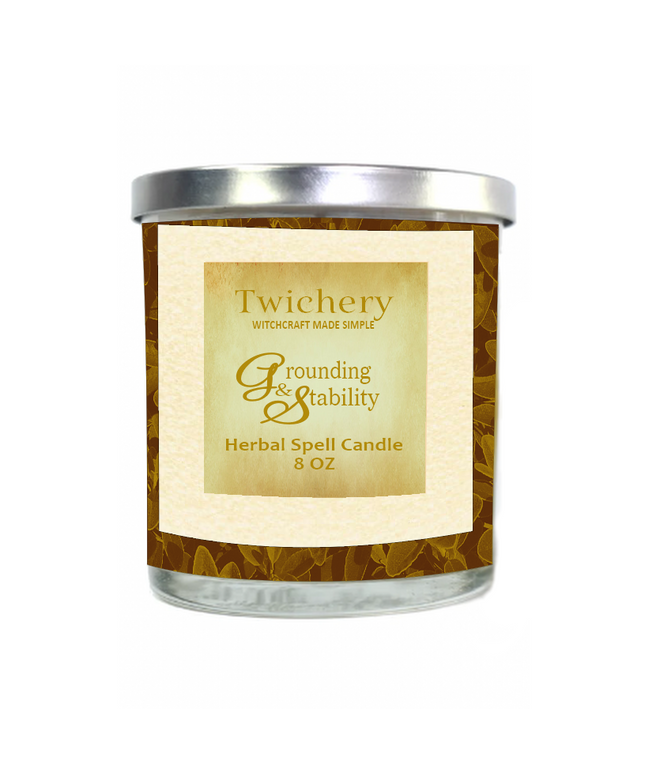 Twichery Grounding & Stability Spell Candle for Earthing, Getting the Job You Want