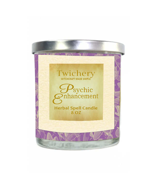 Twichery Psychic Enhancement Spell Candle for Clairvoyance, Divination, Tarot, Magick