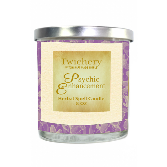 Twichery Psychic Enhancement Spell Candle for Clairvoyance, Divination, Tarot, Magick