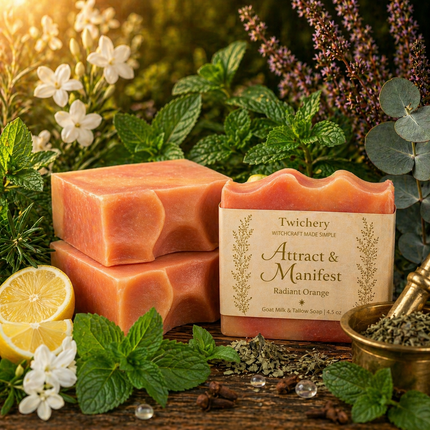Attract & Manifest Ritual Soap - Goat Milk & Tallow | Radiant Orange