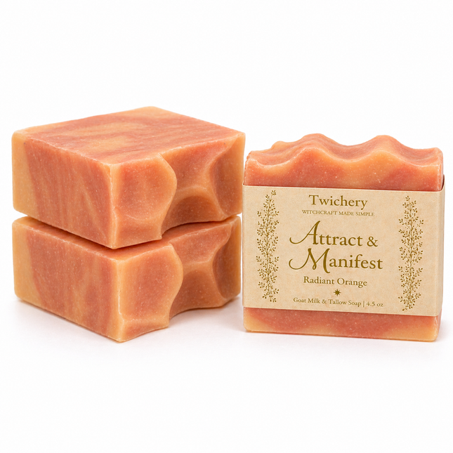 Attract & Manifest Ritual Soap - Goat Milk & Tallow | Radiant Orange