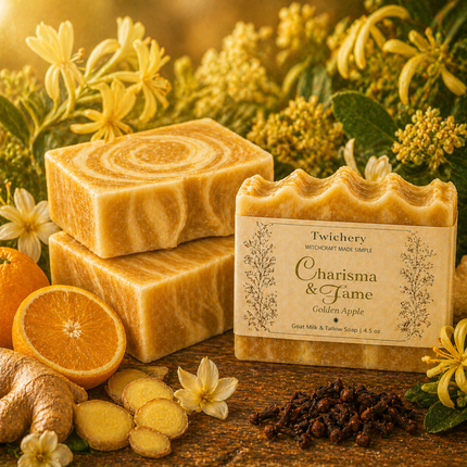 Charisma & Fame Ritual Soap – Goat Milk & Tallow | Golden Apple