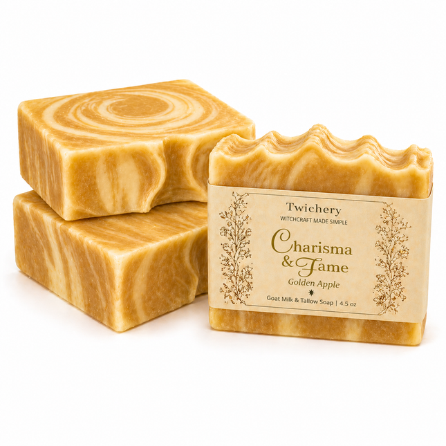 Charisma & Fame Ritual Soap – Goat Milk & Tallow | Golden Apple