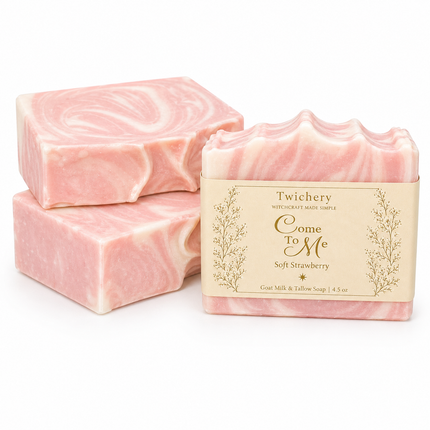 Come To Me Ritual Soap – Goat Milk & Tallow | Soft Strawberry