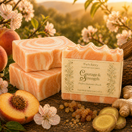 Courage & Strength Ritual Soap – Goat Milk & Tallow | Perfect Summer Peach