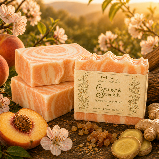 Courage & Strength Ritual Soap – Goat Milk & Tallow | Perfect Summer Peach