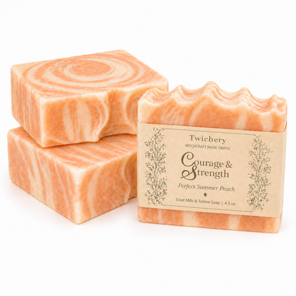 Courage & Strength Ritual Soap – Goat Milk & Tallow | Perfect Summer Peach