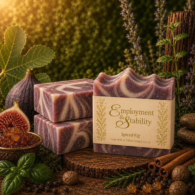 Employment & Stability Ritual Soap – Goat Milk & Tallow | Spiced Fig