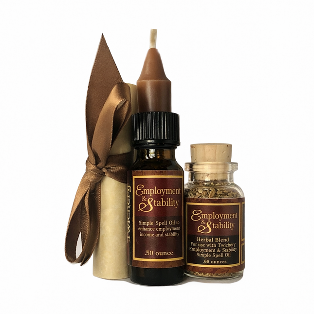 Employment & Stability Spell Kit - Twichery Ritual Kit - Gain Steady Work, Job Success, & Financial Stability