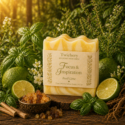 Focus & Inspiration Ritual Soap – Goat Milk & Tallow | Basil Lime