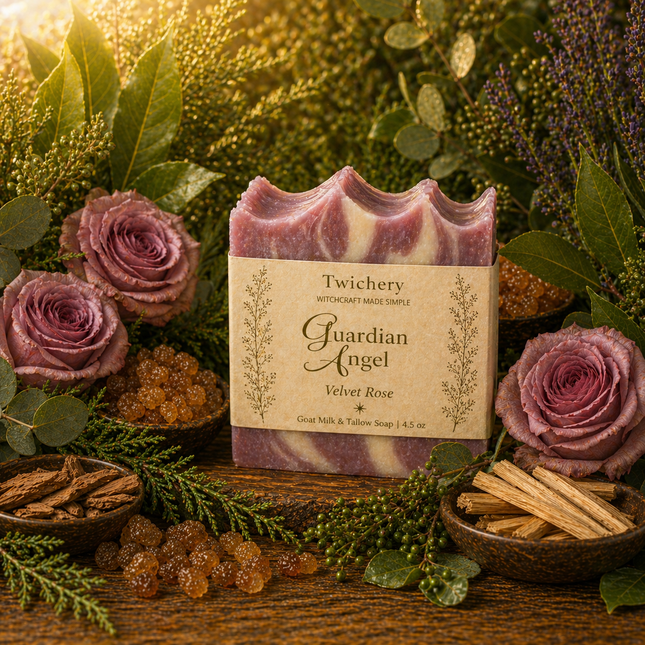Guardian Angel Protection Ritual Soap – Goat Milk & Tallow | Velvet Rose