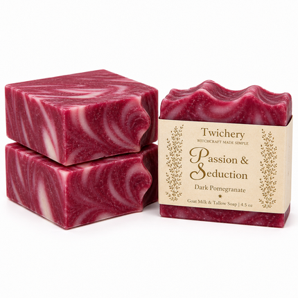 Passion & Seduction Ritual Soap – Goat Milk & Tallow | Dark Pomegranate