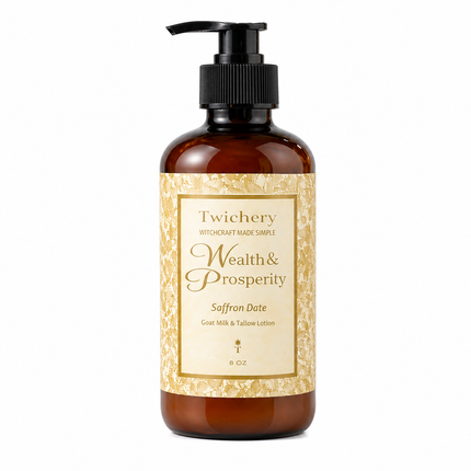Wealth & Prosperity Ritual Lotion – Goat Milk & Tallow | Saffron Date