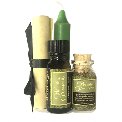 Wealth & Prosperity Spell Gift Box--With Simple Instructions--Complete and Easy (WOOD BOX)