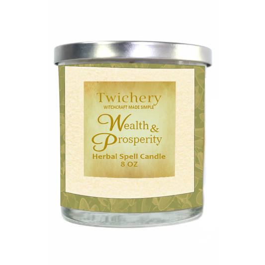 Twichery Wealth & Prosperity Spell Candle for Crown of Success