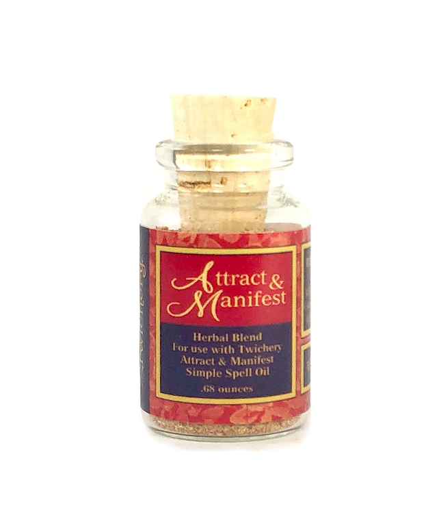 Twichery Attract & Manifest Herbal Blend if for attracting objects you desire, money, love. All-purpose drawing. Conjure, Hoodoo, Voodoo, Wicca, Pagan, Candle Dressing, Santeria, Aceite espiritual