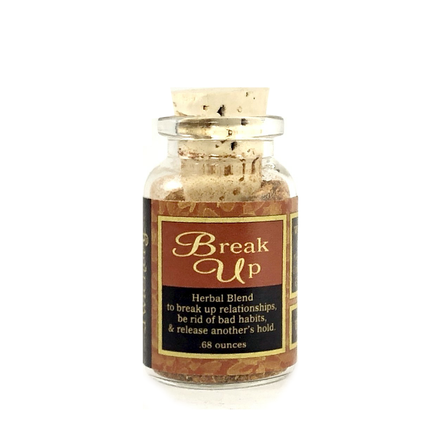 Twichery Break Up Herbal Blend is for breaking up people who shouldn't be together, breaking bad habits, breaking anything. Hoodoo, Voodoo, Wicca, Pagan, Witchcraft, Santeria, Matick