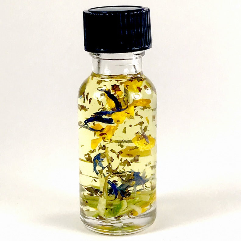 Focus & Inspiration Oil from Twichery, 1/2 Oz Hoodoo, Wicca, Pagan, Santeria, Blend for clearing away negativity, mental blocks.
