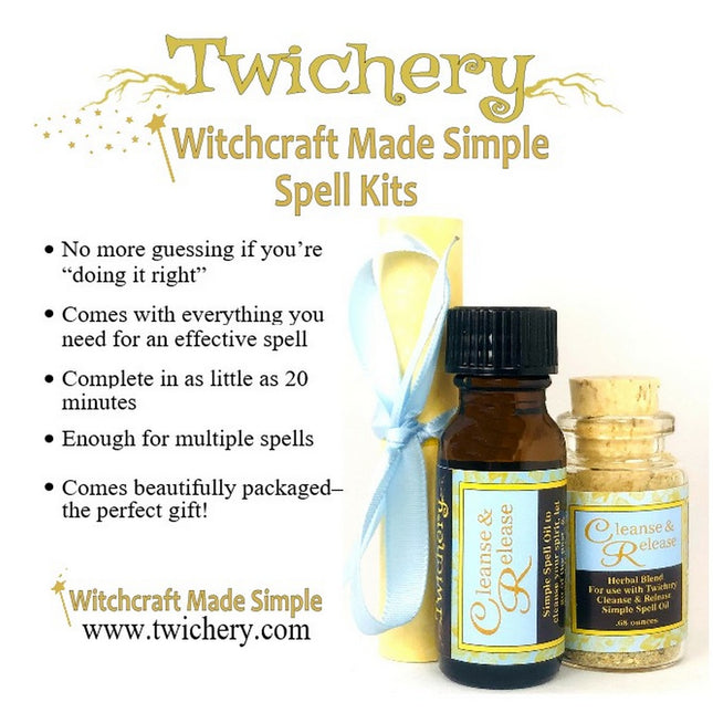 Cleanse & Release Spell Kit - Twichery Ritual Kit - Get a Fresh Start and Release the Past. For New Beginnings