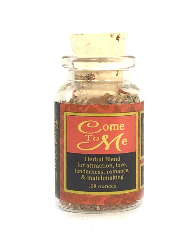 Twichery Come To Me Herbal Blend is for attracting romance, candle dressing, Hoodoo, Voodoo, Wicca, Pagan, Witchcraft, Santeria