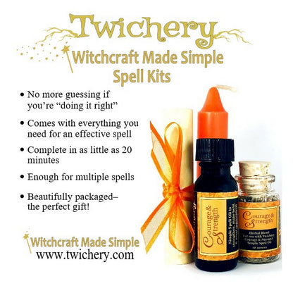 Twichery - Courage & Strength Simple Spell Kit - Crucible of Courage - Strengthen your conviction - hoodoo, voodoo, wicca, pagan