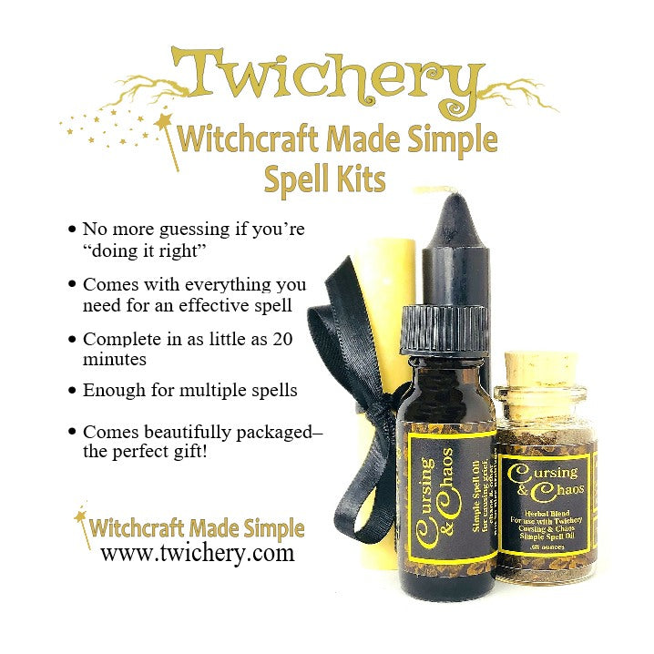 Twichery - Witchcraft Made Simple Spell Kits - Cursing & Chaos Spell - Hoodoo Voodoo Wicca Pagan