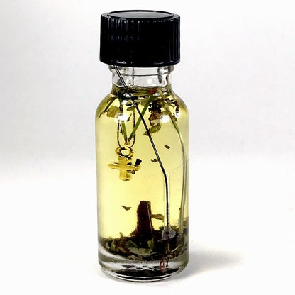 Twichery Exorcism Oil is for banishing spirits from people and animals. , Botanica, exorcised water, holy water, Amorth, Magickal Blend, Art, barefoot, mojo, lucky