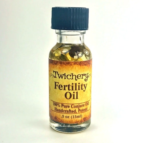 Twichery's Fertility Oil: This conjure oil is used to increase a fertility both for childbearing and other bountiful harvests. 