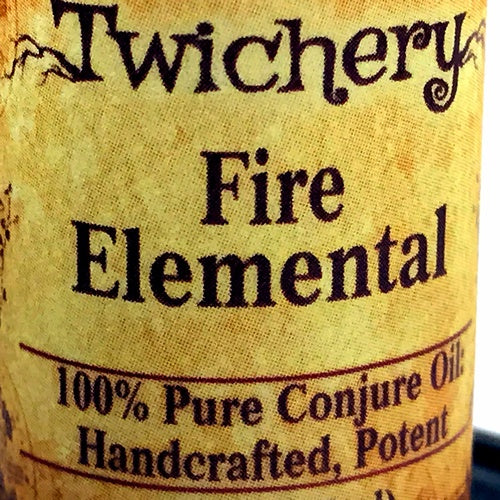 Fire Elemental Oil for transformation, rituals, mojo, lucky, barefoot, root, art, pagan, witchcraft, wicca