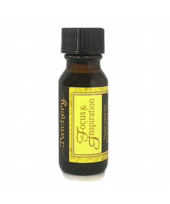 Twichery Focus & Inspiration Quikspell Oil is for triggering laser focus when you need it most! hoodoo, voodoo, wicca, pagan, Witchcraft Made Simple!