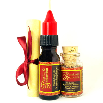 For Pickup Artistry, Seduction, Passionate Sex, Twichery Passion & Seduction Simple Spell Kit - Twichery - Hoodoo Voodoo Wicca - Love Spell