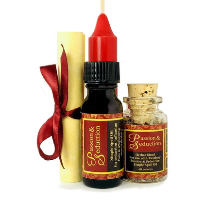 Twichery Passion & Seduction Simple Spell Kit-- No witchcraft experience required--with instructions, Hoodoo Voodoo Wicca Pagan Witchcraft
