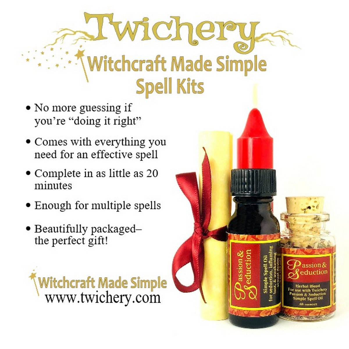 Twichery - Witchcraft Made Simple - Hoodoo Passion & Seduction - voodoo wicca pagan witchcraft