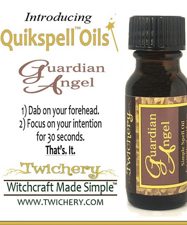 Twichery Guardian Angel Protection Quikspell Oil, Heavenly Protection, Hoodoo, Conjure, Voodoo, Wicca, Pagan, Witchcraft Made Simple