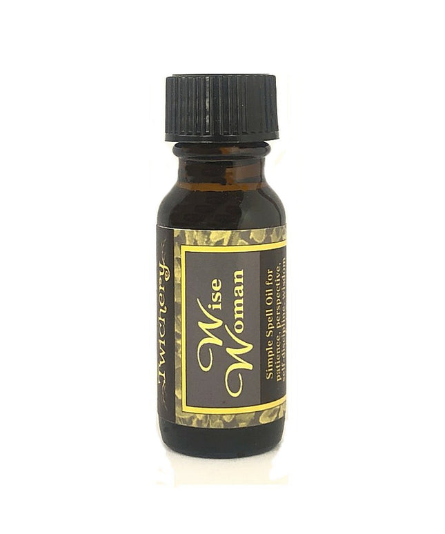 Twichery Wise Woman Quikspell Oil is for magickal wisdom beyond your years, hoodoo, voodoo, wicca, pagan, Witchcraft Made Simple