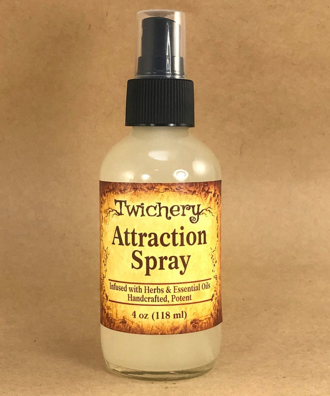 Twichery Attraction Spray 4 ounce: Attract new love, luck, money, new opportunities, Hoodoo, Voodoo, Traditional Witchcraft, Pagan