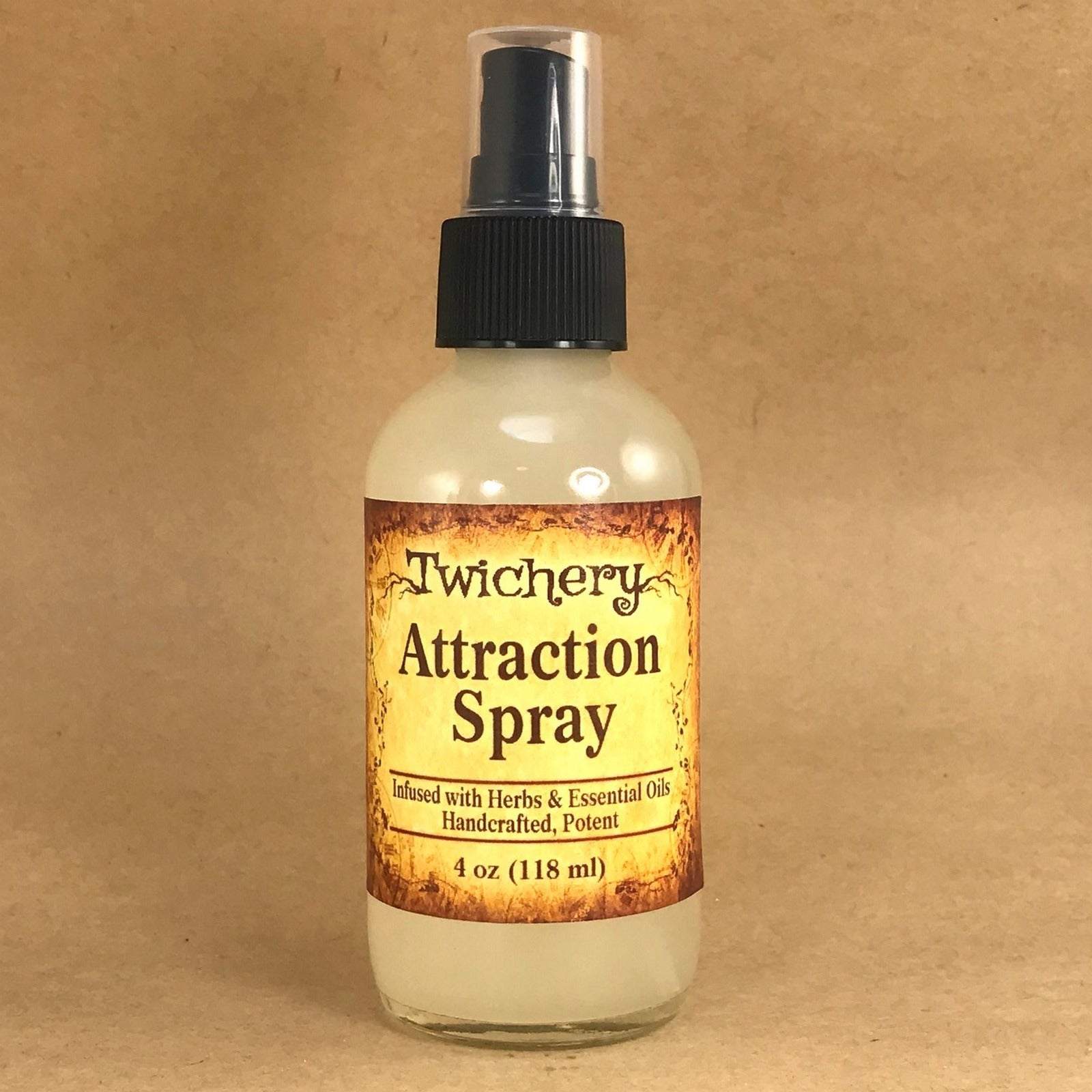 Twichery Attraction Spray 4 ounce: Attract new love, luck, money, new opportunities, Hoodoo, Voodoo, Traditional Witchcraft, Pagan
