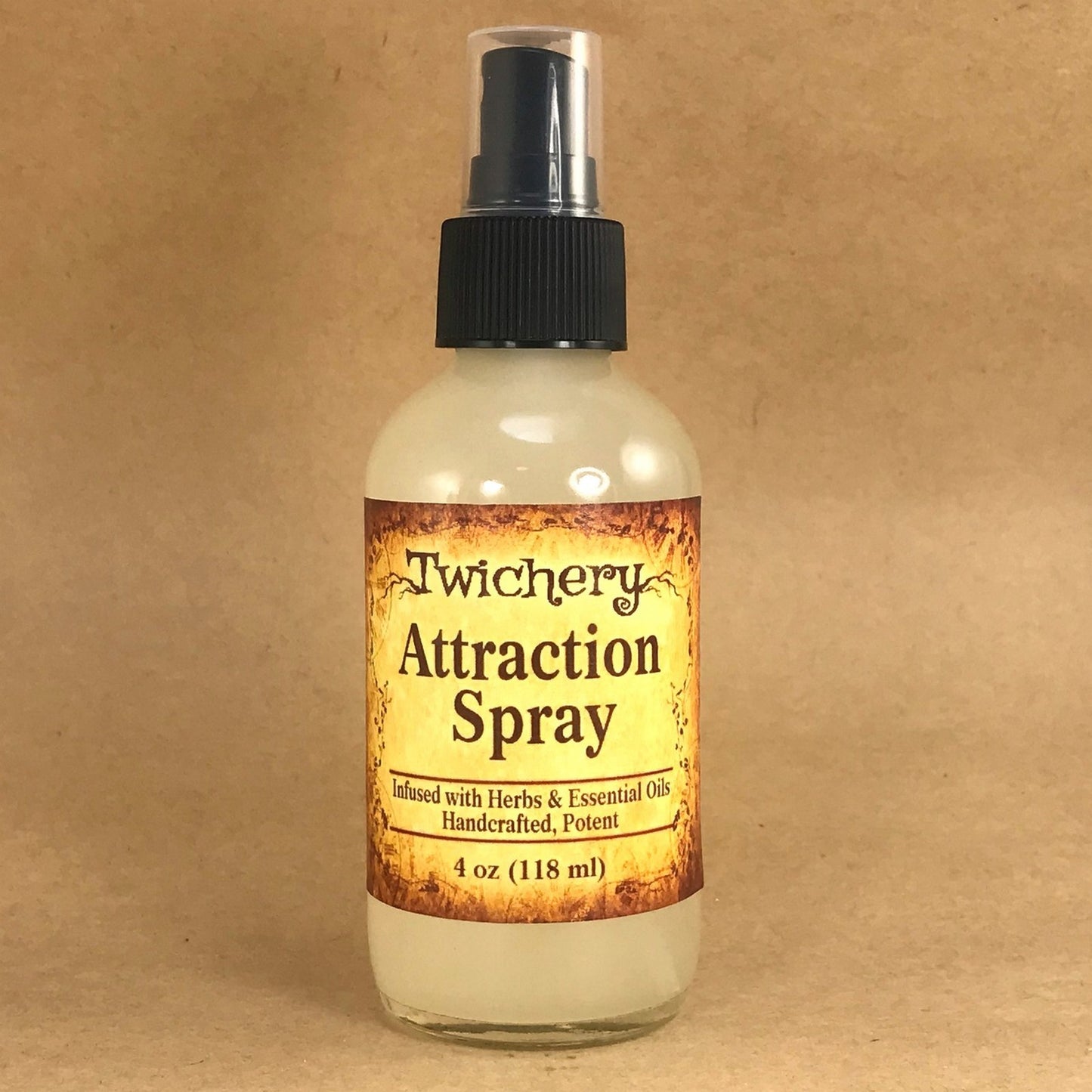 Twichery Attraction Spray 4 ounce: Attract new love, luck, money, new opportunities, Hoodoo, Voodoo, Traditional Witchcraft, Pagan