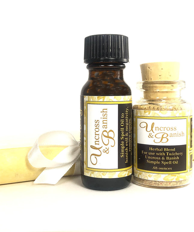 Uncross & Banish Simple Spell Kit from Twichery - Hoodoo Voodoo Wicca Pagan - Witchcraft Made Simple - Twichery