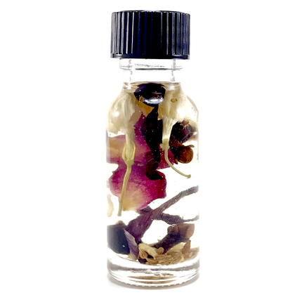 .5 ounce bottle of Twichery Come To Me Hoodoo ritual oil with attraction herbs and traditional conjure ingredients for love and romance.